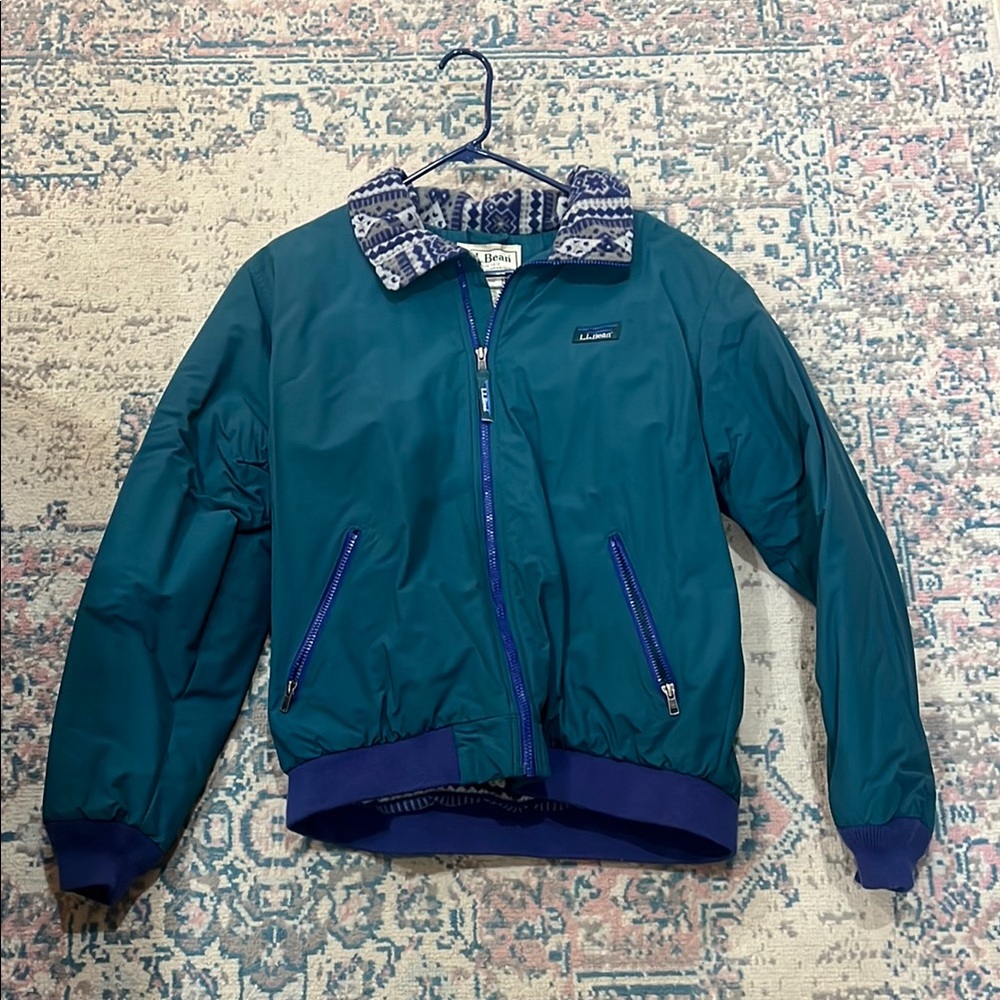 Men’s blue green vintage LL Bean jacket key